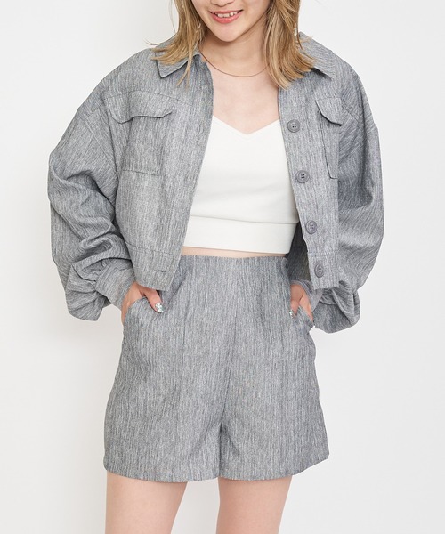 SPIRALGIRL（スパイラルガール）の「リネンライクショートパンツ（その他パンツ・レディース・グレー/ホワイト/グリーン・FREE）」の19枚目の写真