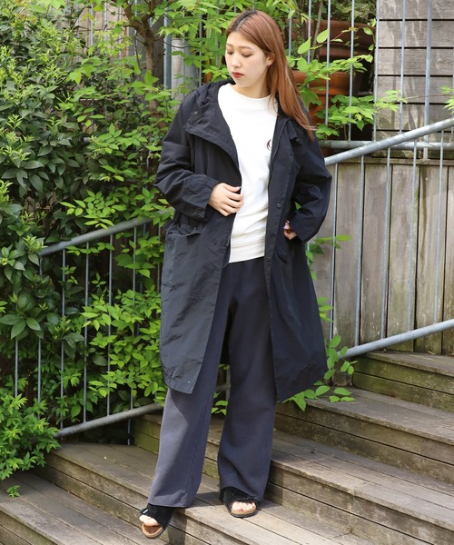 REMI RELIEF（レミレリーフ）の「REMI RELIEF/レミレリーフ ポリエステルツイルフードコート（ステンカラーコート・メンズ・ブラック・S）」の18枚目の写真