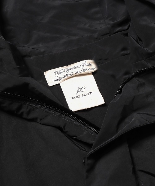 REMI RELIEF（レミレリーフ）の「REMI RELIEF/レミレリーフ ポリエステルツイルフードコート（ステンカラーコート・メンズ・ブラック・S）」の15枚目の写真