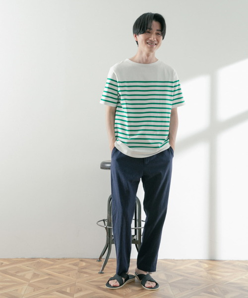 ITEMS URBANRESEARCH（アイテムズ アーバンリサーチ）の「テーパーシルエット麻レーヨンRelaxパンツ（その他パンツ・メンズ・ベージュ/ネイビー/ブラック・MEDIUM/LARGE）」の8枚目の写真