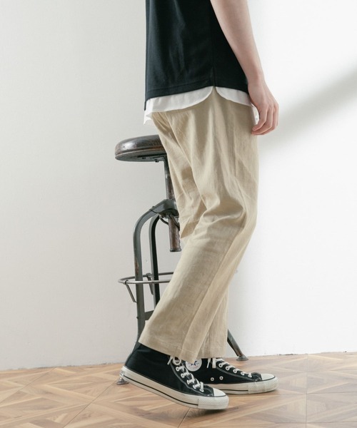 ITEMS URBANRESEARCH（アイテムズ アーバンリサーチ）の「テーパーシルエット麻レーヨンRelaxパンツ（その他パンツ・メンズ・ベージュ/ネイビー/ブラック・MEDIUM/LARGE）」の14枚目の写真