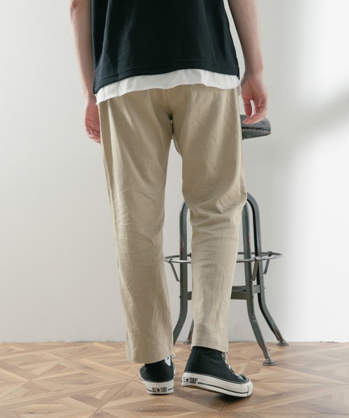ITEMS URBANRESEARCH（アイテムズ アーバンリサーチ）の「テーパーシルエット麻レーヨンRelaxパンツ（その他パンツ・メンズ・ベージュ/ネイビー/ブラック・MEDIUM/LARGE）」の15枚目の写真