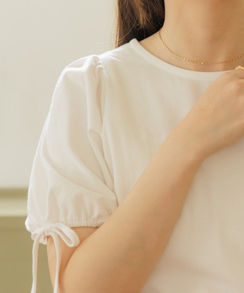 flower（フラワー）の「リボンカフティーズ（Tシャツ/カットソー・レディース・ブラック/ホワイト/ホワイト系その他・FREE）」の15枚目の写真