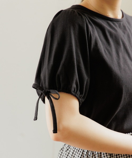 flower（フラワー）の「リボンカフティーズ（Tシャツ/カットソー・レディース・ブラック/ホワイト/ホワイト系その他・FREE）」の22枚目の写真