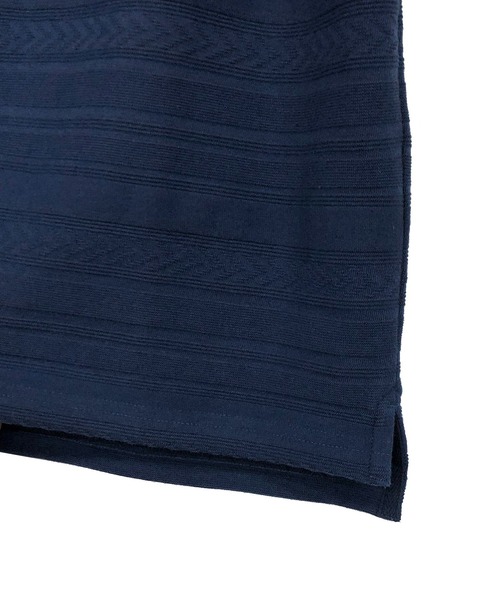 A.S.M（エーエスエム）の「ジャカードボーダー / ホリゾンタルカラー ポロシャツ（半袖）（ポロシャツ・メンズ・ブラック/ホワイト/ネイビー・48/50）」の9枚目の写真