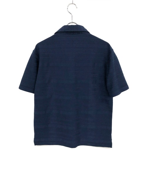 A.S.M（エーエスエム）の「ジャカードボーダー / ホリゾンタルカラー ポロシャツ（半袖）（ポロシャツ・メンズ・ブラック/ホワイト/ネイビー・48/50）」の11枚目の写真