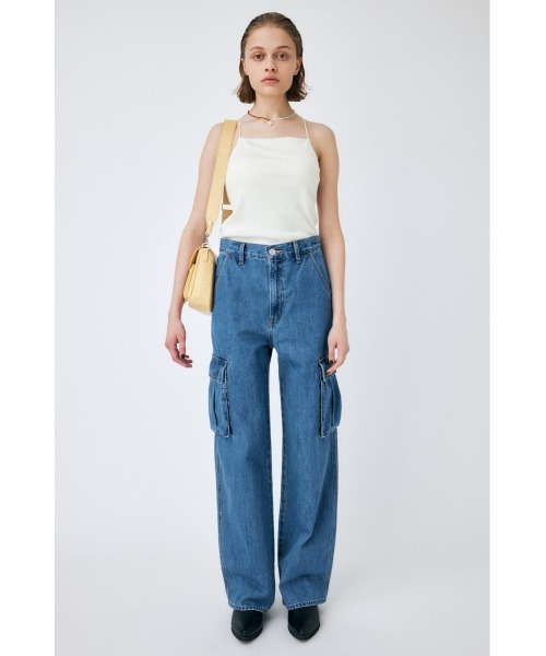 6/10まで★MOUSSY DENIM CARGO LOOSE STRAIGHT MOUSSY（マウジー）の「DENIM CARGO LOOSE STRAIGHT（デニム