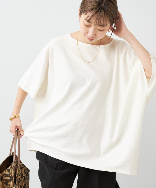 plage（プラージュ）の「jacquard drape プルオーバー（Tシャツ