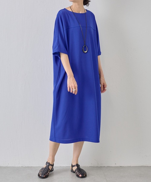 BEARDSLEY（ビアズリー）の「ドライタッチヨーク切り替えワンピース（ワンピース・レディース・ブルー/ブラック・FREE）」の4枚目の写真