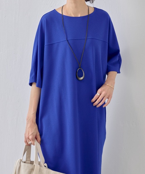 BEARDSLEY（ビアズリー）の「ドライタッチヨーク切り替えワンピース（ワンピース・レディース・ブルー/ブラック・FREE）」の7枚目の写真