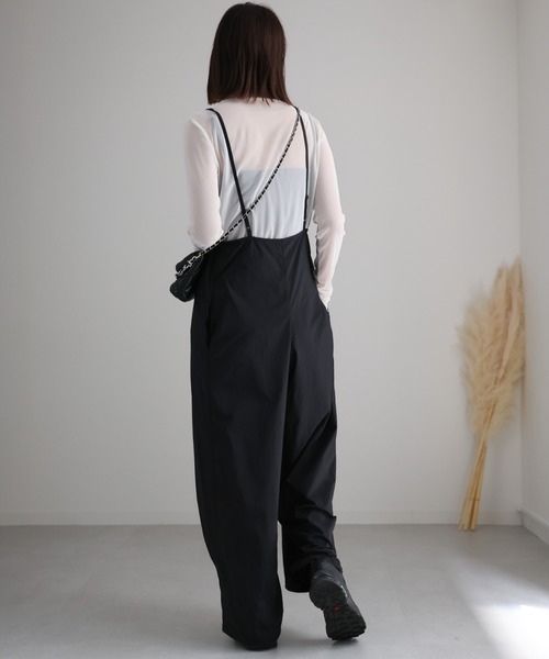 ap retro（アプレトロ）の「ナイロンサロペットPT（サロペット/オーバーオール・レディース・グレイッシュベージュ/ブラウン/チャコールグレー/ブラック・FREE）」の9枚目の写真