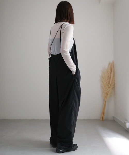 ap retro（アプレトロ）の「ナイロンサロペットPT（サロペット/オーバーオール・レディース・グレイッシュベージュ/ブラウン/チャコールグレー/ブラック・FREE）」の10枚目の写真