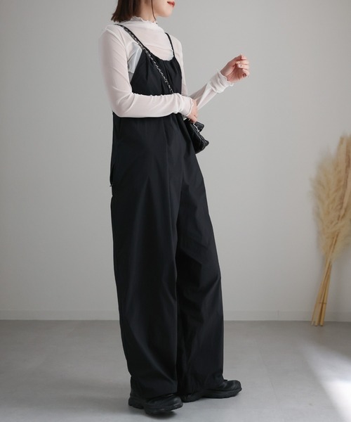 ap retro（アプレトロ）の「ナイロンサロペットPT（サロペット/オーバーオール・レディース・グレイッシュベージュ/ブラウン/チャコールグレー/ブラック・FREE）」の11枚目の写真