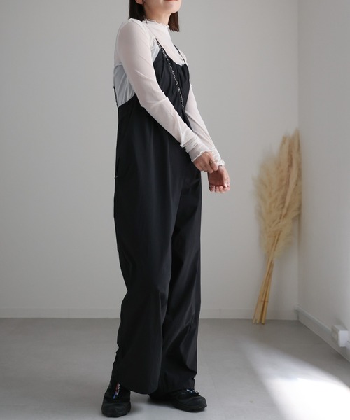 ap retro（アプレトロ）の「ナイロンサロペットPT（サロペット/オーバーオール・レディース・グレイッシュベージュ/ブラウン/チャコールグレー/ブラック・FREE）」の12枚目の写真