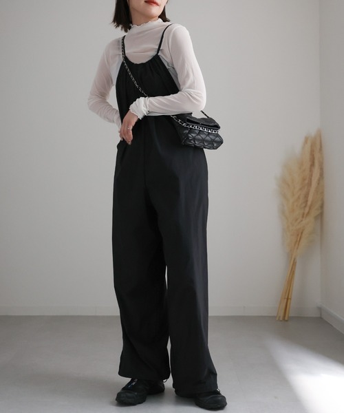 ap retro（アプレトロ）の「ナイロンサロペットPT（サロペット/オーバーオール・レディース・グレイッシュベージュ/ブラウン/チャコールグレー/ブラック・FREE）」の13枚目の写真