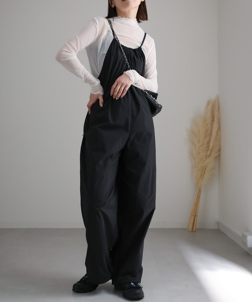 ap retro（アプレトロ）の「ナイロンサロペットPT（サロペット/オーバーオール・レディース・グレイッシュベージュ/ブラウン/チャコールグレー/ブラック・FREE）」の14枚目の写真