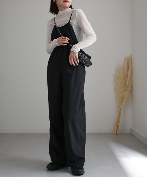 ap retro（アプレトロ）の「ナイロンサロペットPT（サロペット/オーバーオール・レディース・グレイッシュベージュ/ブラウン/チャコールグレー/ブラック・FREE）」の15枚目の写真