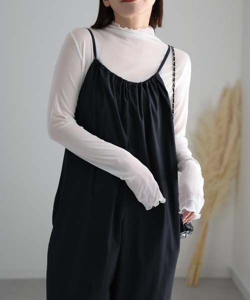 ap retro（アプレトロ）の「ナイロンサロペットPT（サロペット/オーバーオール・レディース・グレイッシュベージュ/ブラウン/チャコールグレー/ブラック・FREE）」の16枚目の写真