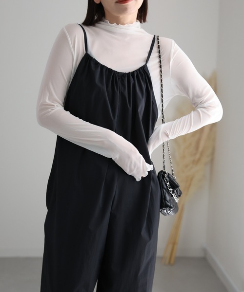 ap retro（アプレトロ）の「ナイロンサロペットPT（サロペット/オーバーオール・レディース・グレイッシュベージュ/ブラウン/チャコールグレー/ブラック・FREE）」の17枚目の写真