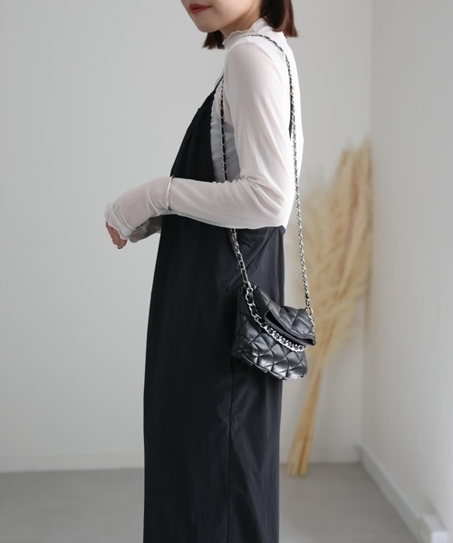 ap retro（アプレトロ）の「ナイロンサロペットPT（サロペット/オーバーオール・レディース・グレイッシュベージュ/ブラウン/チャコールグレー/ブラック・FREE）」の20枚目の写真