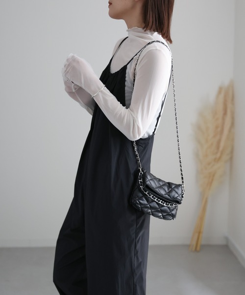 ap retro（アプレトロ）の「ナイロンサロペットPT（サロペット/オーバーオール・レディース・グレイッシュベージュ/ブラウン/チャコールグレー/ブラック・FREE）」の21枚目の写真