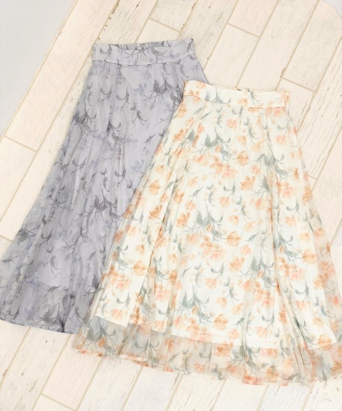 INGNI（イング）の「花柄オーガンジー／スカート（スカート・レディース・ブルー/イエロー・FREE）」の13枚目の写真