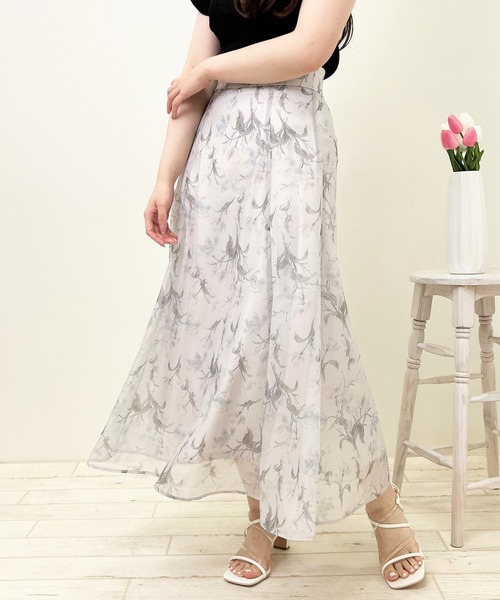 INGNI（イング）の「花柄オーガンジー／スカート（スカート・レディース・ブルー/イエロー・FREE）」の16枚目の写真