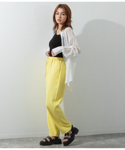 ANAP（アナップ）の「ウエストゴムイージーパンツ（その他パンツ・レディース・イエロー/グリーン/ブラック/オフホワイト・FREE）」の21枚目の写真