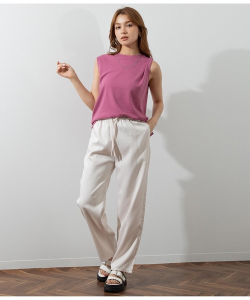 ANAP（アナップ）の「ウエストゴムイージーパンツ（その他パンツ・レディース・イエロー/グリーン/ブラック/オフホワイト・FREE）」の8枚目の写真