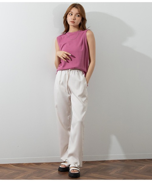 ANAP（アナップ）の「ウエストゴムイージーパンツ（その他パンツ・レディース・イエロー/グリーン/ブラック/オフホワイト・FREE）」の9枚目の写真