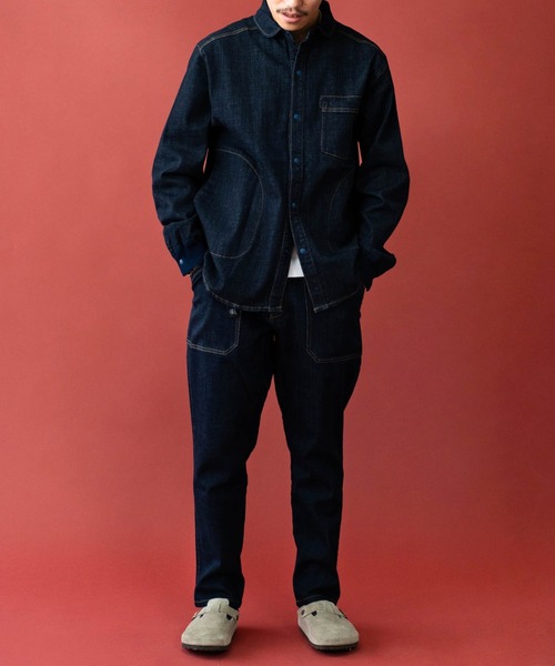 10ozストレッチデニムベーカーパンツ