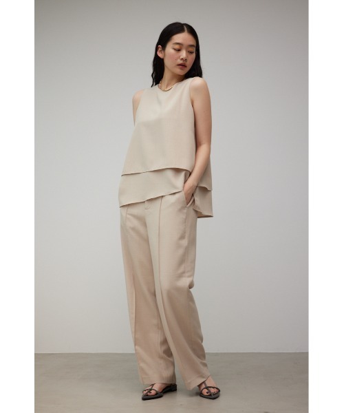 AZUL by moussy（アズールバイマウジー）の「リネンライクレイヤードノースリーブトップス（シャツ/ブラウス・レディース・ブラック/ライトベージュ・SMALL/MEDIUM）」の14枚目の写真