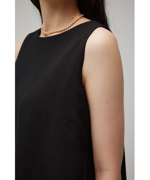 AZUL by moussy（アズールバイマウジー）の「リネンライクレイヤードノースリーブトップス（シャツ/ブラウス・レディース・ブラック/ライトベージュ・SMALL/MEDIUM）」の10枚目の写真