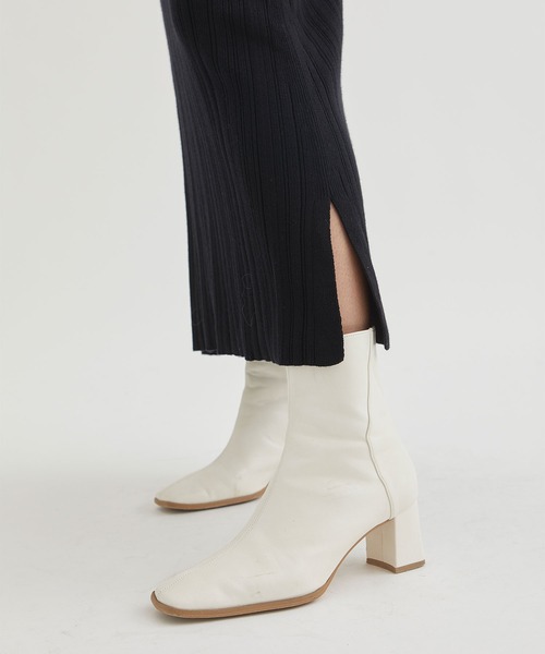 PHOTOCOPIEU(フォトコピュー)の「【PHOTOCOPIEU/フォトコピュー】CAMISOLE RIB KNIT DRESS/キャミソールリブニットドレス(ワンピース・レディース・ブラック・36)」の5枚目の写真