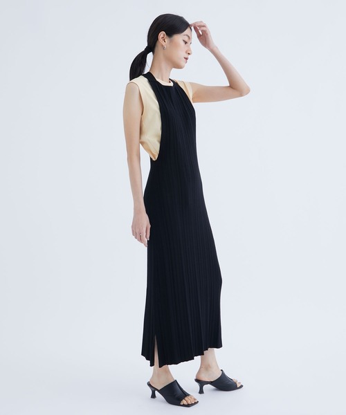 PHOTOCOPIEU(フォトコピュー)の「【PHOTOCOPIEU/フォトコピュー】CAMISOLE RIB KNIT DRESS/キャミソールリブニットドレス(ワンピース・レディース・ブラック・36)」の13枚目の写真