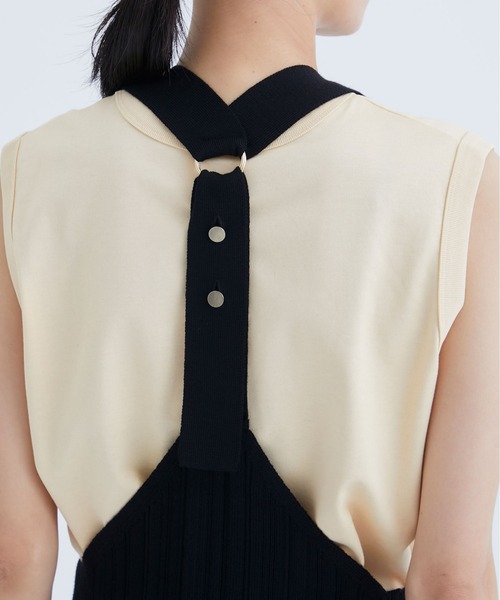 PHOTOCOPIEU(フォトコピュー)の「【PHOTOCOPIEU/フォトコピュー】CAMISOLE RIB KNIT DRESS/キャミソールリブニットドレス(ワンピース・レディース・ブラック・36)」の11枚目の写真