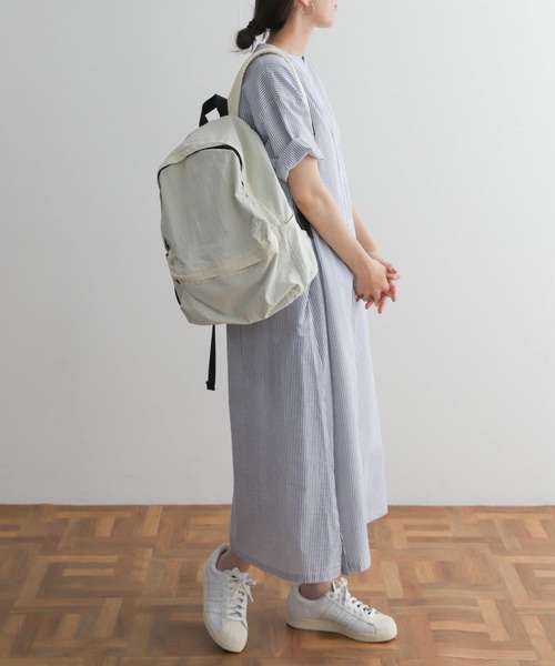 URBAN RESEARCH DOORS（アーバンリサーチドアーズ）の「ストライプ5分袖シャツワンピース（ワンピース・レディース・ベージュ系その他/ブルー系その他/ブラック系その他・MEDIUM）」の20枚目の写真