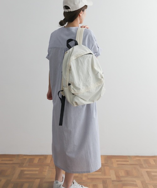 URBAN RESEARCH DOORS（アーバンリサーチドアーズ）の「ストライプ5分袖シャツワンピース（ワンピース・レディース・ベージュ系その他/ブルー系その他/ブラック系その他・MEDIUM）」の21枚目の写真