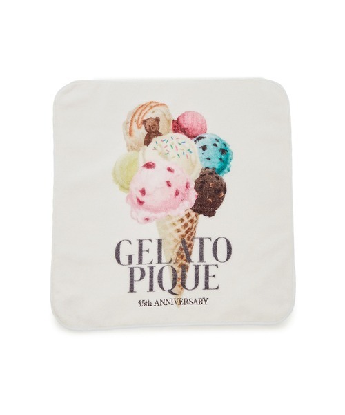 gelato pique（ジェラートピケ）の「【15th】ハンドタオル（ハンカチ/ハンドタオル・レディース・オフホワイト/ピンク・FREE）」の3枚目の写真