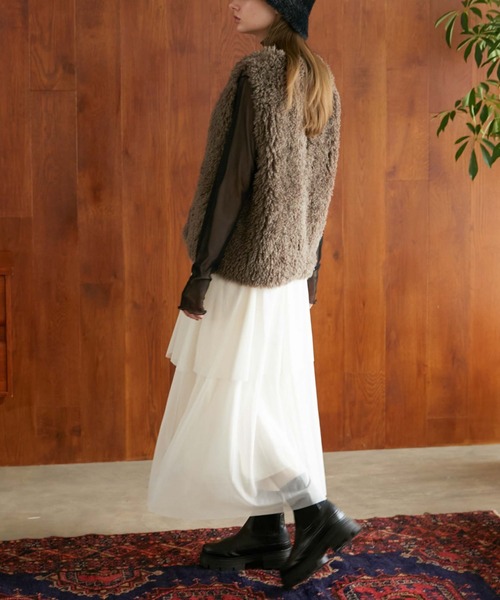 archives（アルシーヴ）の「ファーベスト（その他アウター・レディース・アイボリー/モカ・MEDIUM）」の18枚目の写真