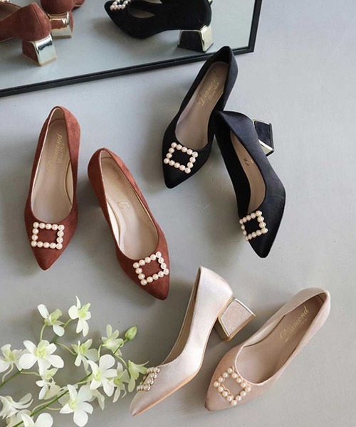 Dorry Doll（ドリードール）の「パールチャームパンプス（パンプス・レディース・ダークオレンジ/グレイッシュベージュ/ブラック・L/M/S）」の10枚目の写真