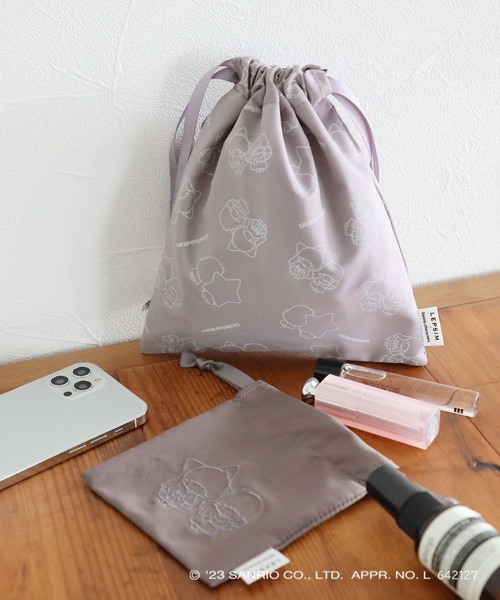 LEPSIM(レプシィム)の「【サンリオキャラクターズ】巾着2Pセット 907703(ポーチ・レディース・グレー/グリーン/イエロー/ライトパープル/ブルー/オレンジ・ONE SIZE)」の4枚目の写真