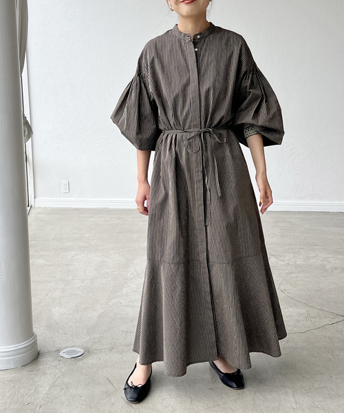ヌキテパ　POPLIN STRIPE SHIRTS DRES ワンピース NE QUITTEZ PAS!（ヌキテパ）の「【ne Quittez pas / ヌキテパ】POPLIN