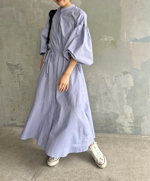 ワンピース ne Quittez pas Poplin Embroidery Dress Fine Poplin Kika Emb Gather Dress | Pasand by ne Quittez pas