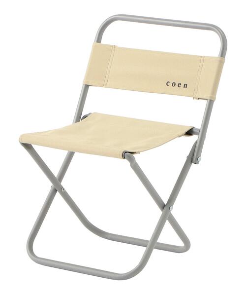 coen（コーエン）の「コンパクトピクニックチェア（アウトドアグッズ・メンズ・オフホワイト/レッド・FREE）」の2枚目の写真