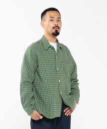 BEAMS PLUS | BEAMS  PLUS / ダブルガーゼ チェック オープンカラー ボタンダウン シャツ(シャツ/ブラウス)