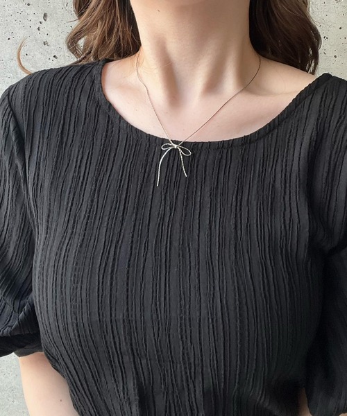 cuorequal(クオレコール)の「リボンモチーフネックレス(ネックレス・レディース・シルバー・FREE)」の5枚目の写真