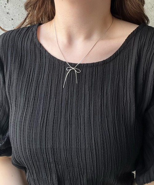 cuorequal(クオレコール)の「リボンモチーフネックレス(ネックレス・レディース・シルバー・FREE)」の7枚目の写真