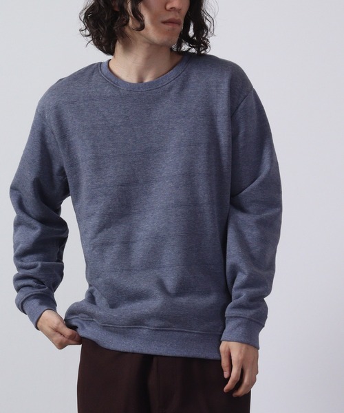 ACE(エース)の「ACE 裏ボア 無地 トレーナー(スウェット・メンズ・杢グレー/ワイン/ブラック/グリーン/ネイビー系/チャコール/ネイビー・L/M/LL)」の5枚目の写真