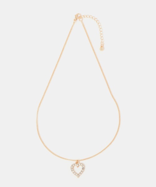FOREVER 21(フォーエバー トゥエンティーワン)の「ハートモチーフネックレス(ネックレス・レディース・ゴールド/シルバー・FREE)」の1枚目の写真